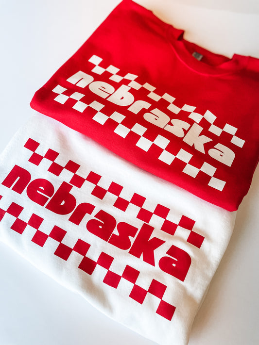 Nebraska Checker Sweatshirt - ADULT