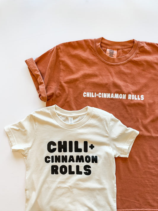 Chili + Cinnamon Rolls Tee - ADULT